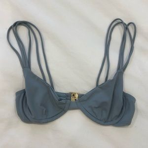 blue underwire bikini top